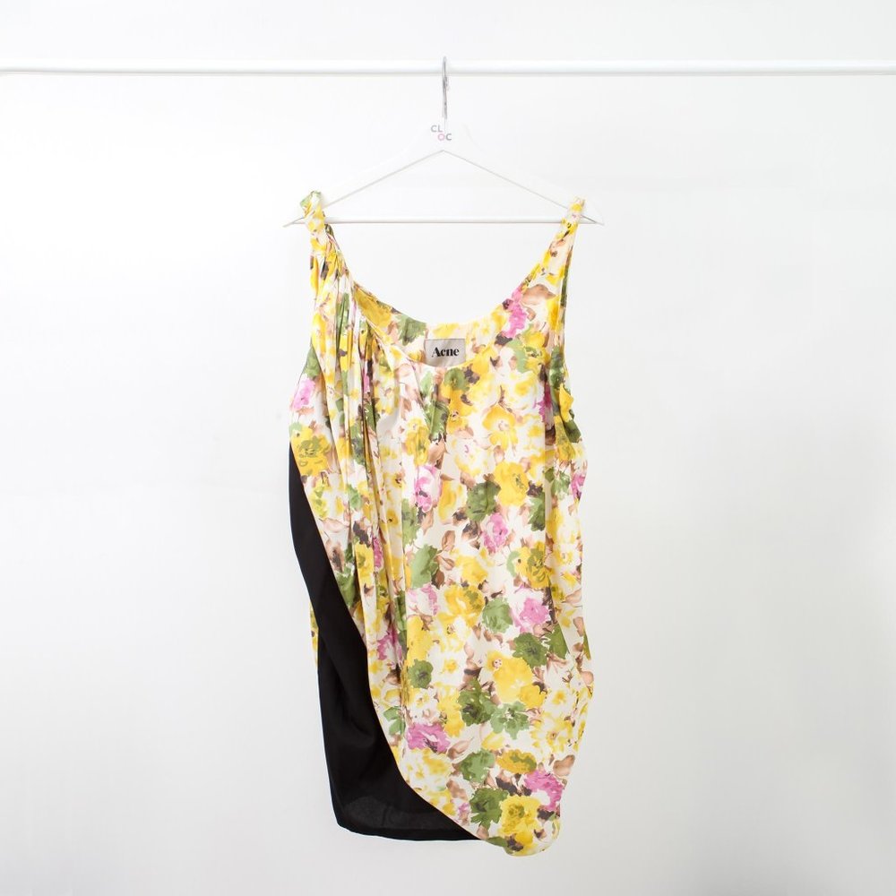 Acne Studios Free Flower Printed Satin-Twill Mini
